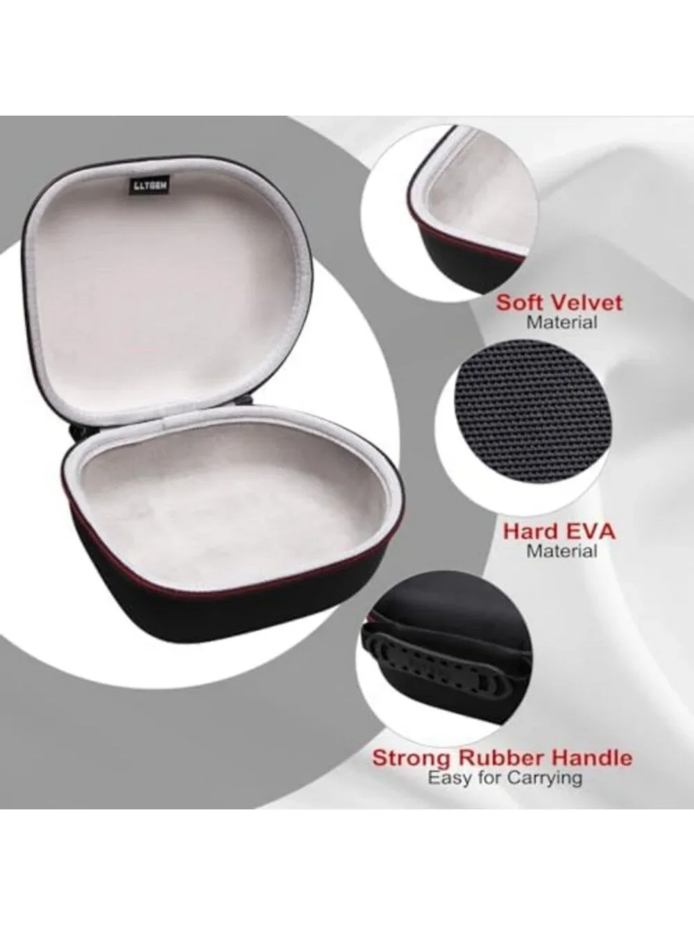 Stylish Gray Headphone Case for ATH-M20x, Raycon, JBL, Sony & Anker Models